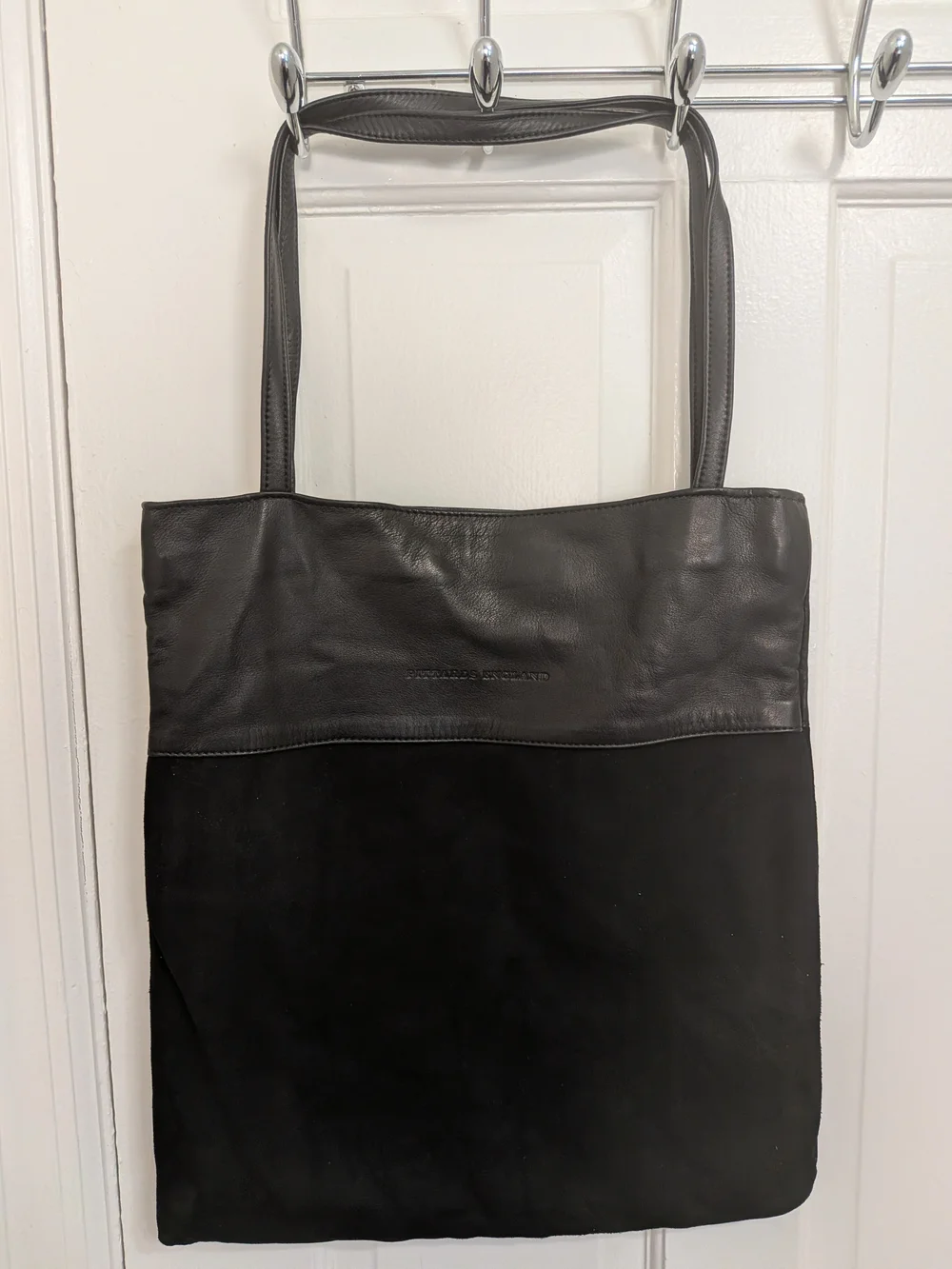 Pittards England Suede And Leather Tote
